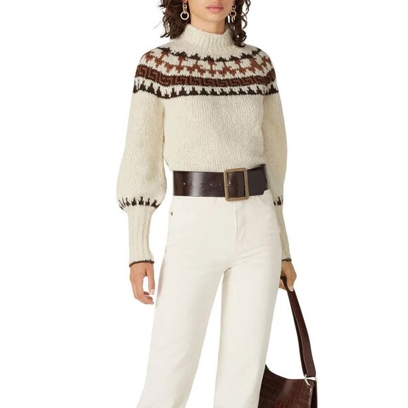 Nicholas Women´s‎ Polina Sweater Cream & Brown Size...